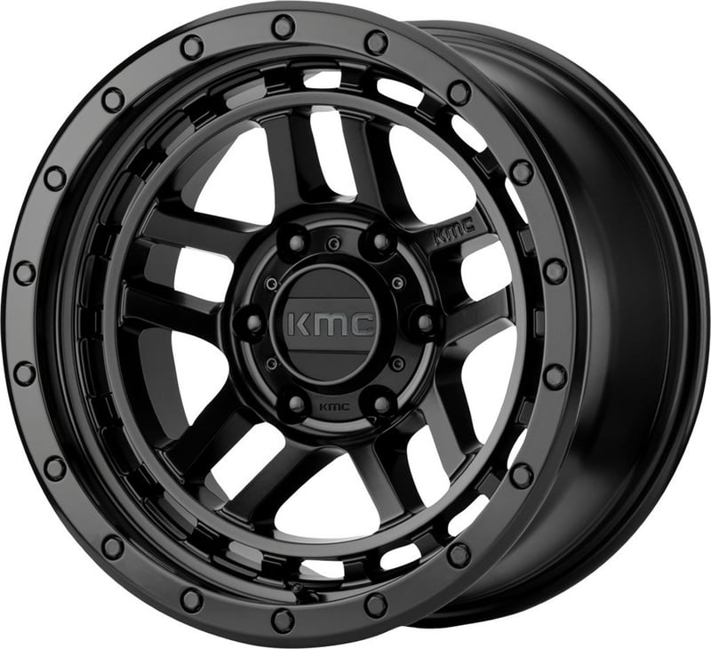 17x9 kmc km540 recon satin black 6x5.5/139.7 -12mm