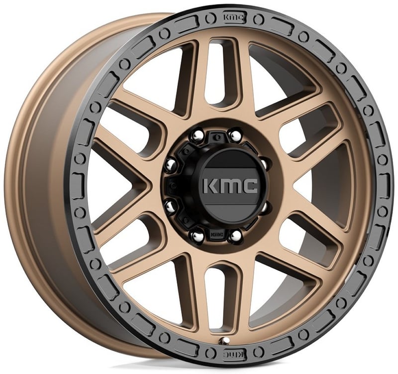 20x9 kmc km544 mesa matte bronze w/ black lip (8 lug) 8x180 18mm