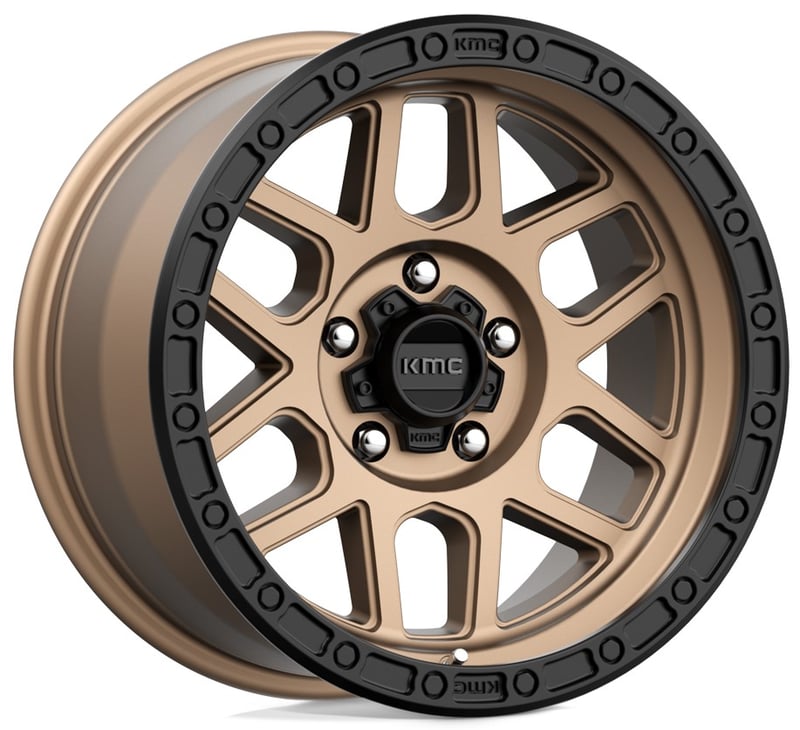 18x9 kmc km544 mesa matte bronze w/ black lip 5x150 25mm