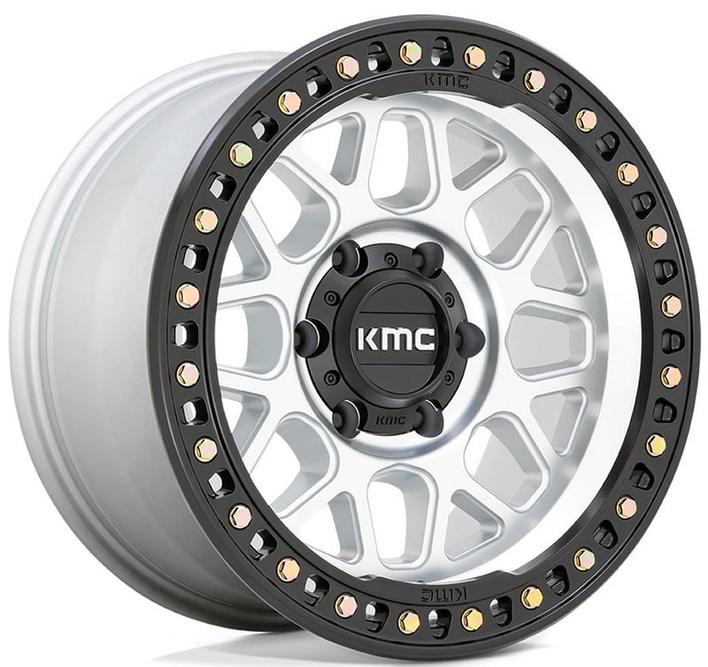 (clearance - no returns) 20x9 kmc km549 grs machined w/ satin black lip 5x5/127 0mm