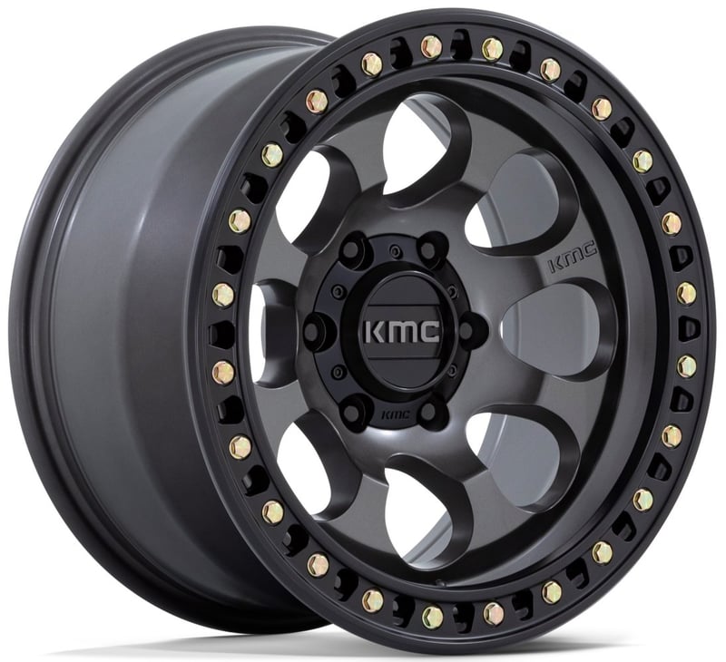 18x9 kmc km550 riot sbl anthracite w/ satin black lip 5x5/127 18mm