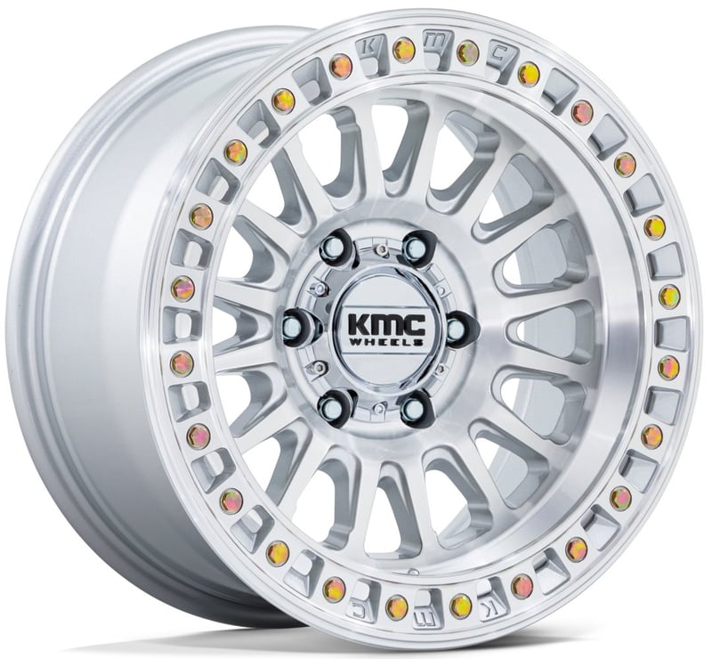 18x9 kmc km552 ims gloss silver machined 6x4.5/114.3 18mm