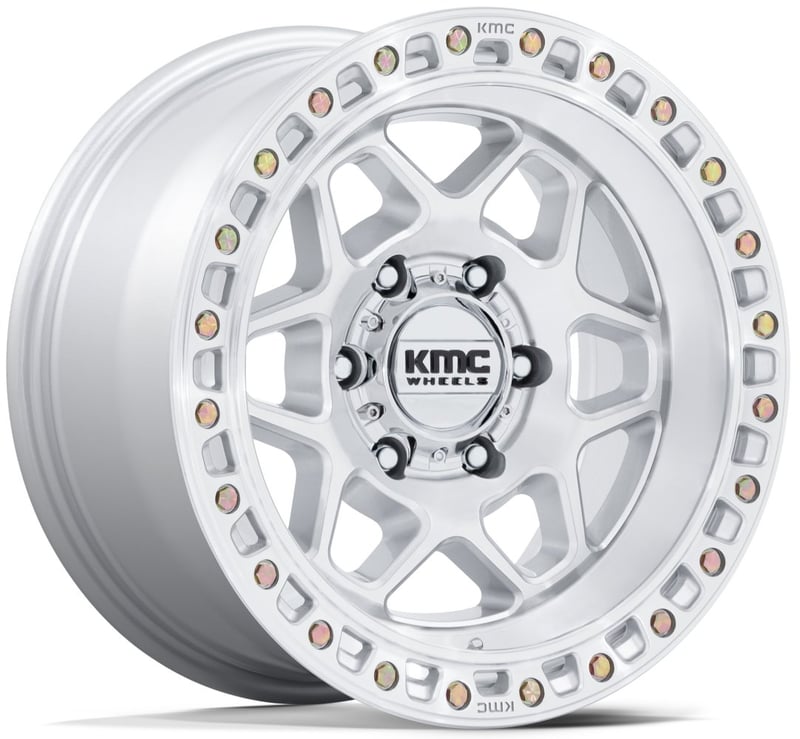 17x8.5 kmc km553 torx gloss silver machined 6x5.5/139.7 25mm