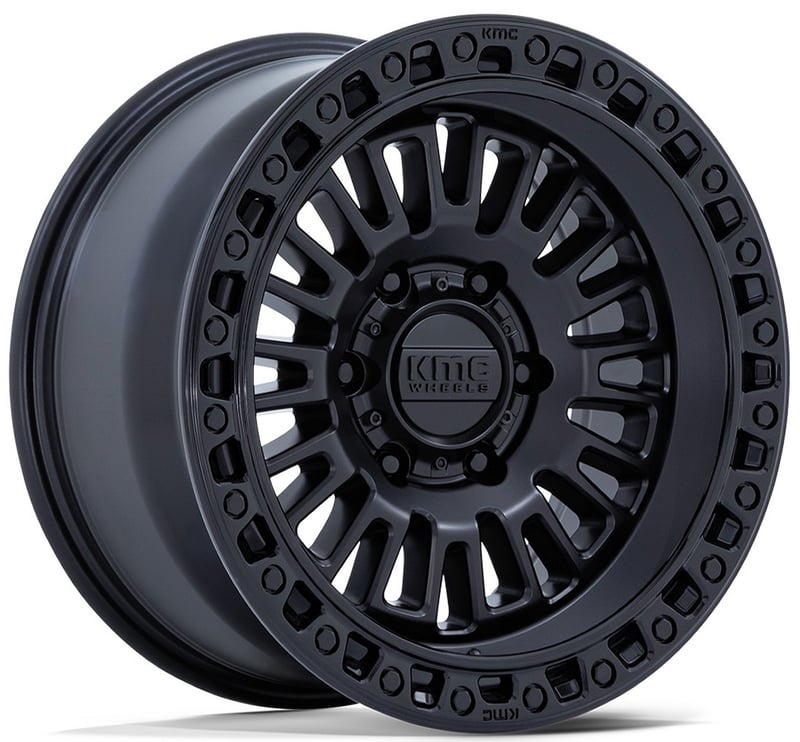 KMC KM554 Aztec Matte Black w/ Gloss Black Lip
