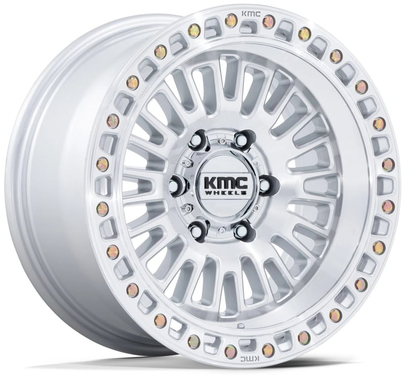 KMC KM554 Aztec Gloss Silver Machined