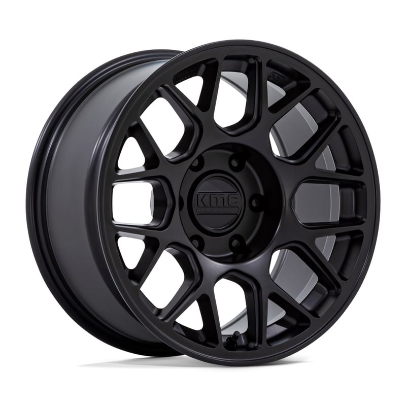 17x8.5 kmc km730 hatchet matte black 6x120 25mm