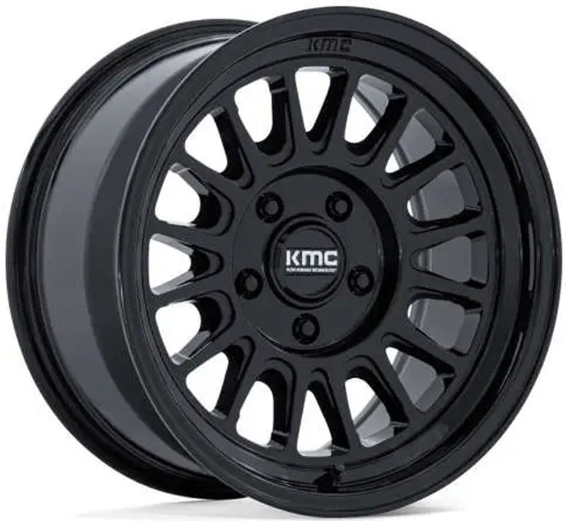 18x9 kmc km733 impact fft gloss black (flow form) 6x5.5/139.7 0mm
