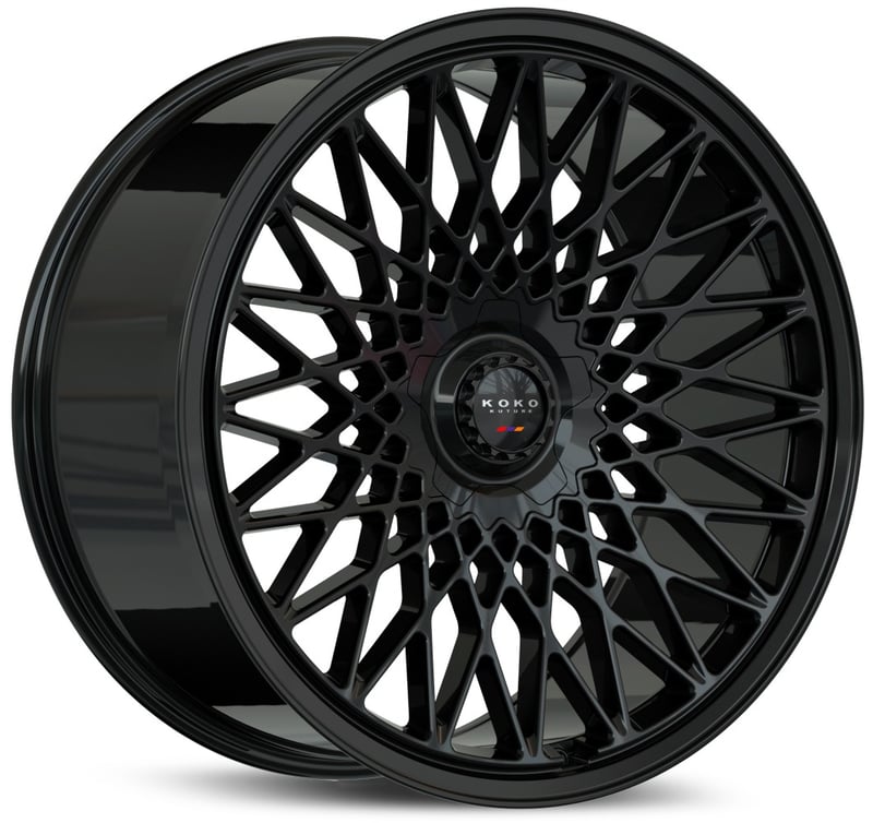 24x9.5 koko kuture classica gloss black (flow formed) 5x112 5x120 15mm