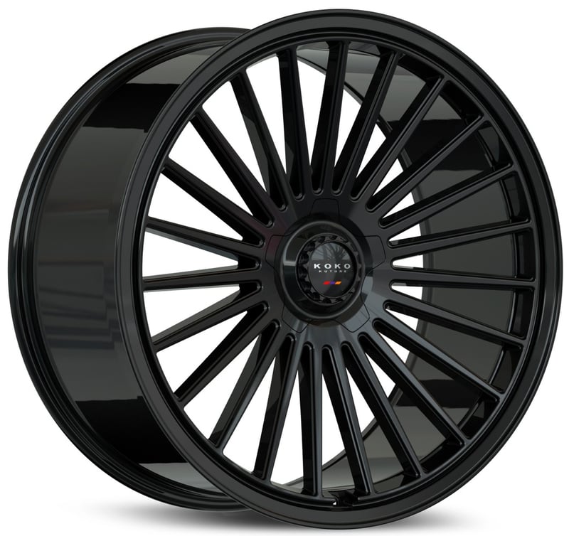 24x10 koko kuture parlato gloss black (flow formed) 5x112 5x120 22mm