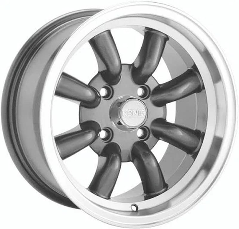 15x7 konig rewind graphite w/ machined lip 4x100 40mm