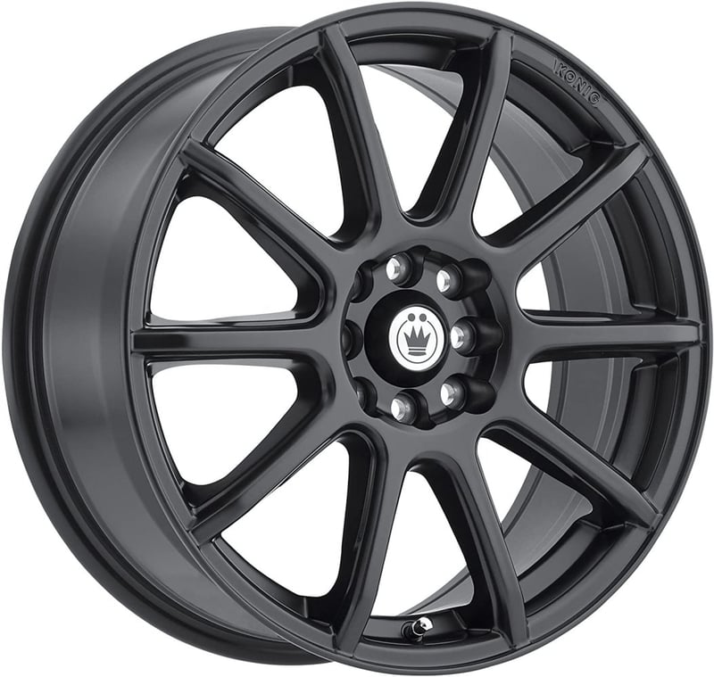 15x6.5 konig control matte black 5x100 5x4.5/114.3 40mm
