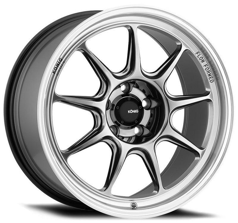 18x8.5 konig countergram hyper chrome w/ machined lip (flow formed) 5x120 35mm