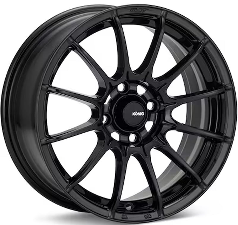 15x8 konig dial in gloss black 4x100 25mm