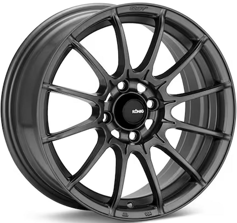 15x9 konig dial in matte grey 4x100 35mm