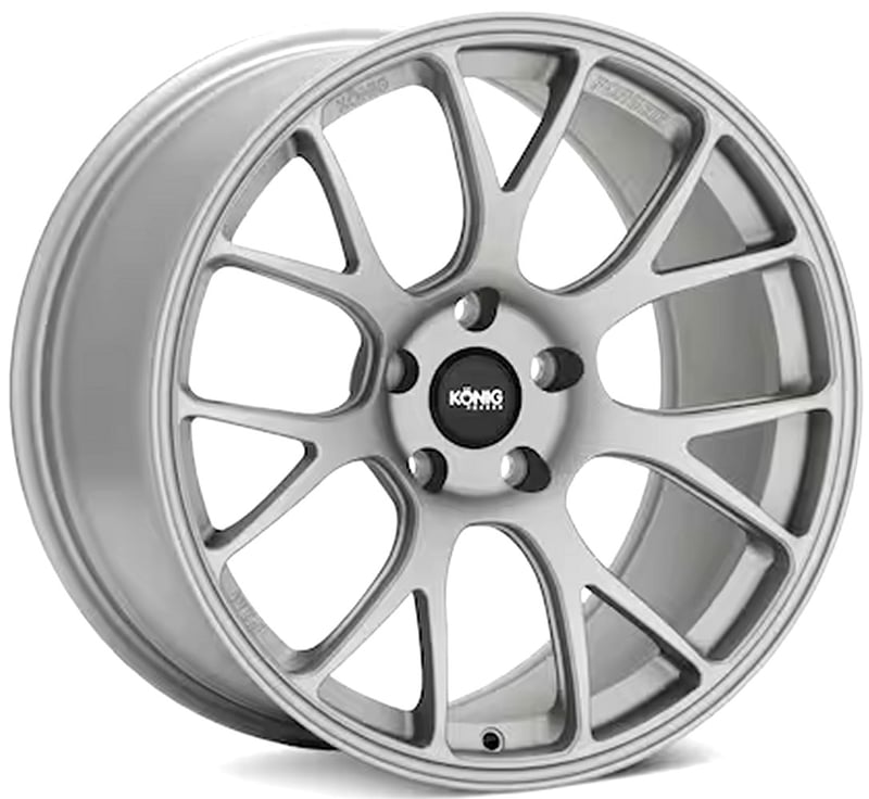 staggered full set: konig forged f1m ash silver (fully forged)