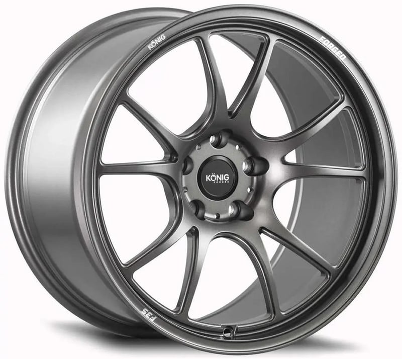 18x9.5 konig forged f3s satin charcoal (fully forged) 5x4.5/114.3 25mm