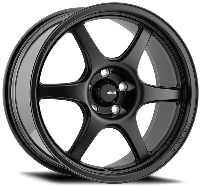 17x8 konig hexaform matte black (flow formed) 5x100 40mm