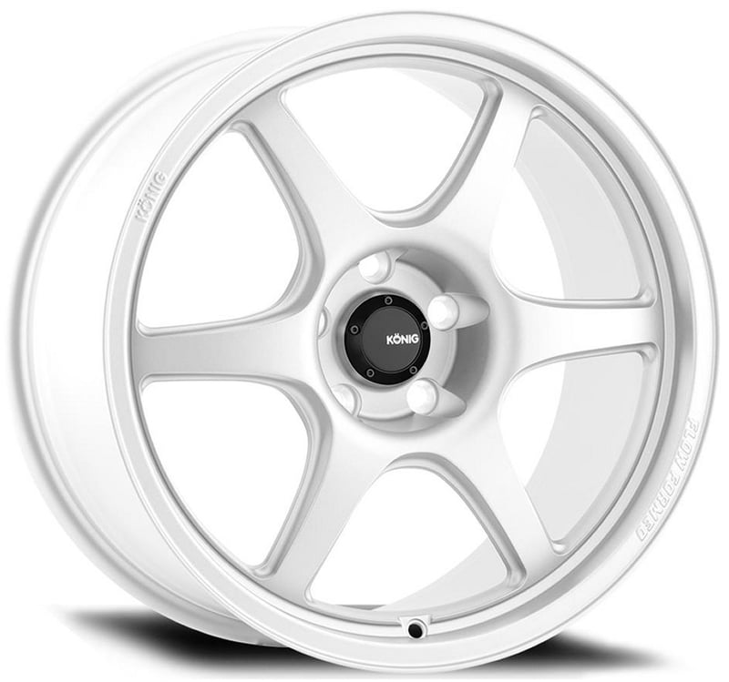 15x8 konig hexaform gloss white (flow formed) 4x100 25mm