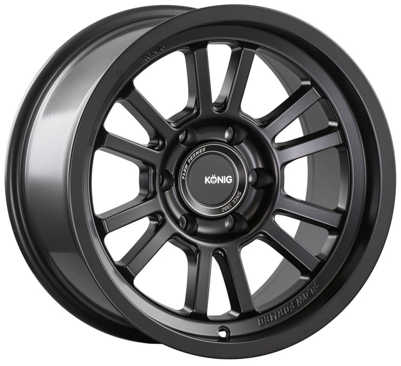 17x8.5 konig ht1 matte black (flow formed) 6x5.5/139.7 -6mm
