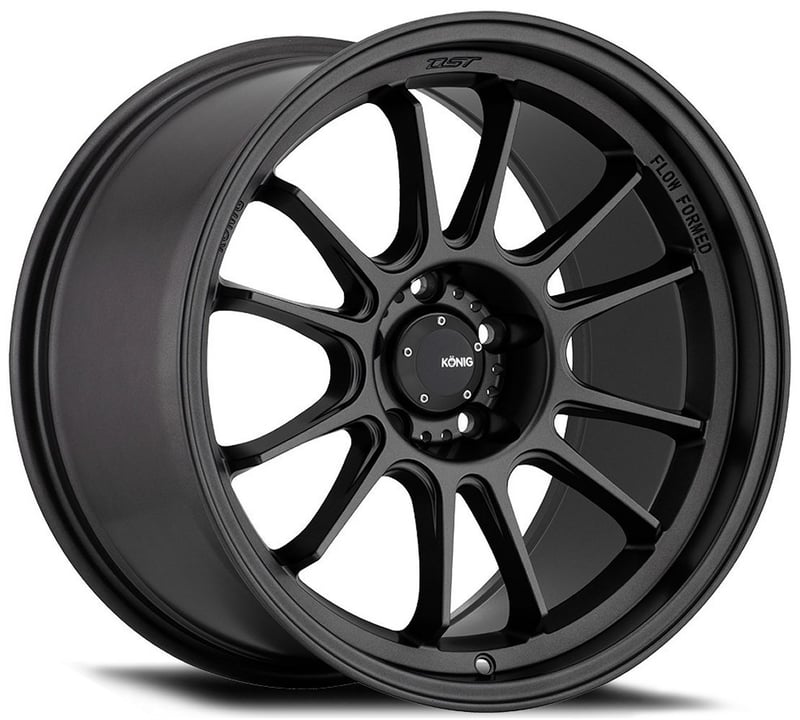 17x8 konig hypergram matte black (flow formed) 5x4.5/114.3 35mm