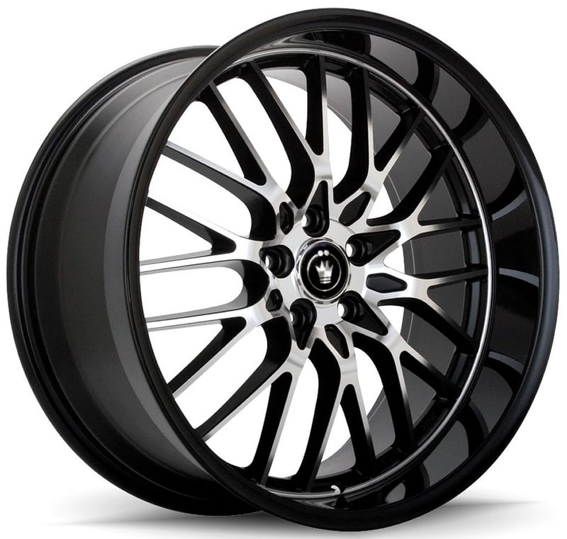 Konig Lace Gloss Black Machined Face