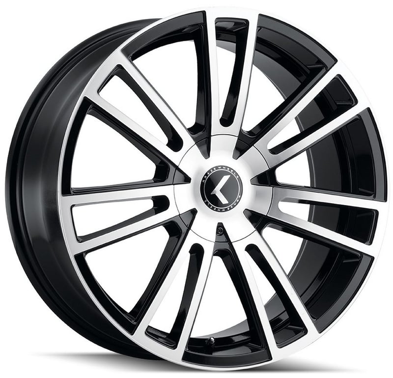 18x8 kraze kr183 spectra gloss black machined face 5x115 5x120 40mm