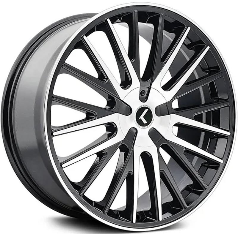 (clearance - no returns) 22x8.5 kraze kr185 gloss black machined face 5x4.5/114.3 5x120 38mm