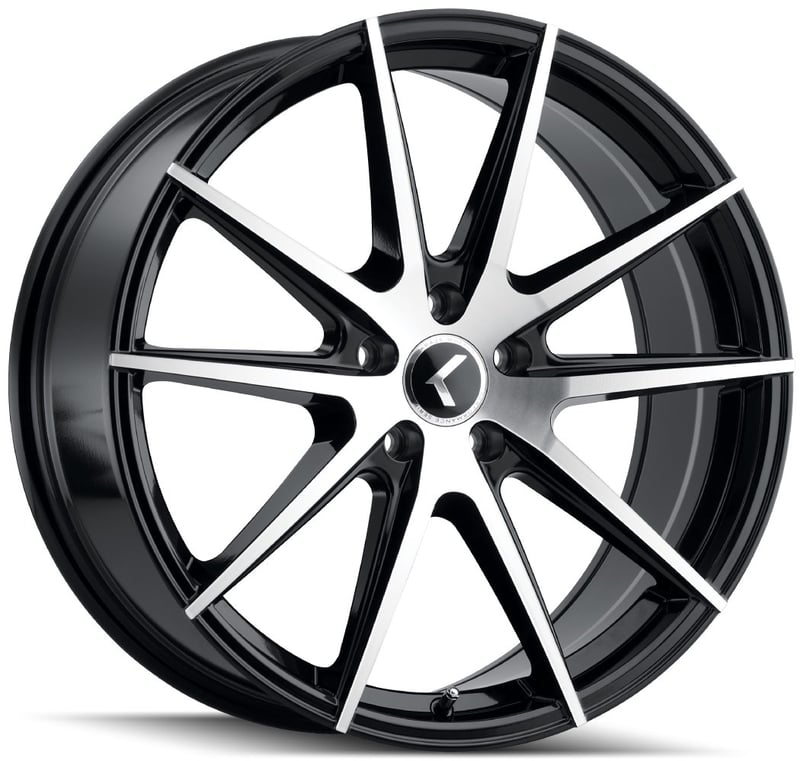 17x8 kraze kr193 turismo gloss black machined face 5x115 38mm