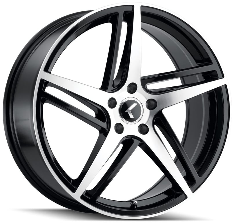 20x8.5 kraze kr195 milano gloss black machined face 5x112 38mm