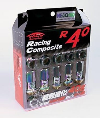project kics 12x1.25 r40 lug nuts - neo chrome (16+4 locks) krc13n