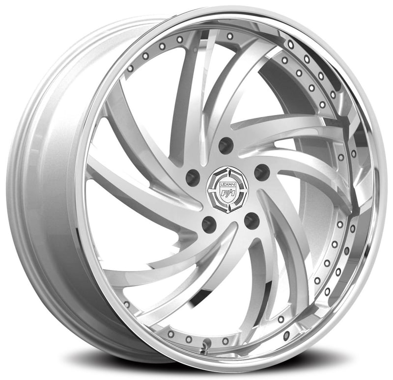 Lexani Turbine Silver w/ Chrome Stainless Steel Lip