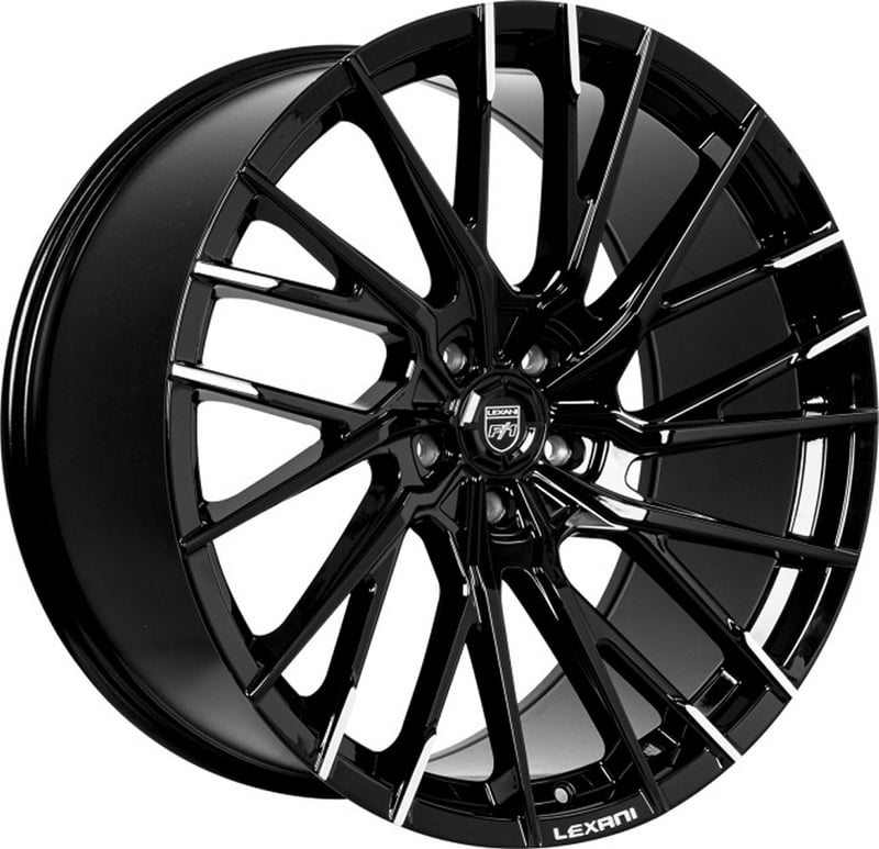 20x10.5 lexani velar gloss black w/machined tips (custom)