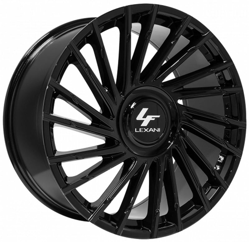 24x10 lexani wraith xl full gloss black 6x5.5/139.7 22mm