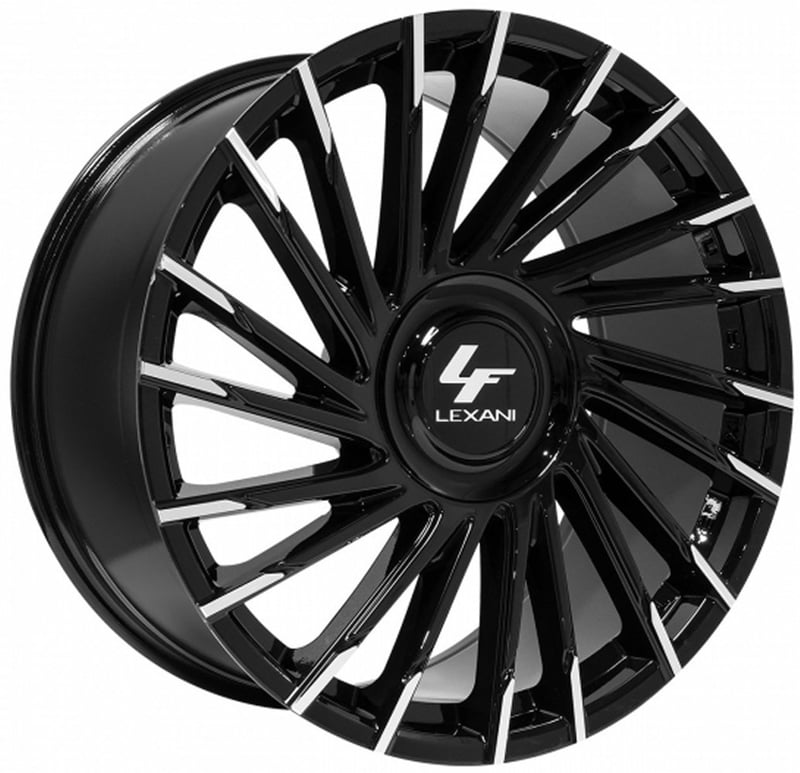 26x10 lexani wraith xl gloss black machined tip 6x5.5/139.7 22mm
