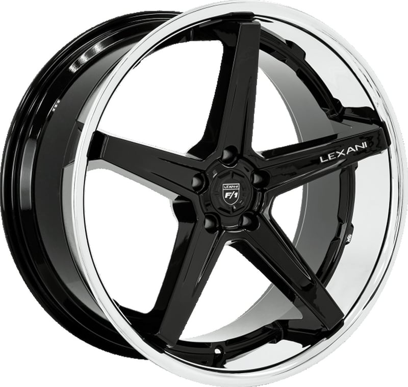 Lexani Savage Gloss Black w/ Chrome Stainless Steel Lip
