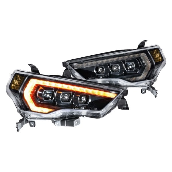 morimoto xb led headlights: toyota 4runner (14-22) (pair / asm / amber drl) (gen 2) lf531.2-a-asm