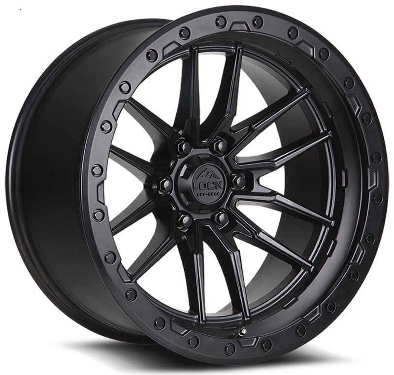 20x10 lock off-road krawler matte black 8x6.5/165 -18mm Wheels