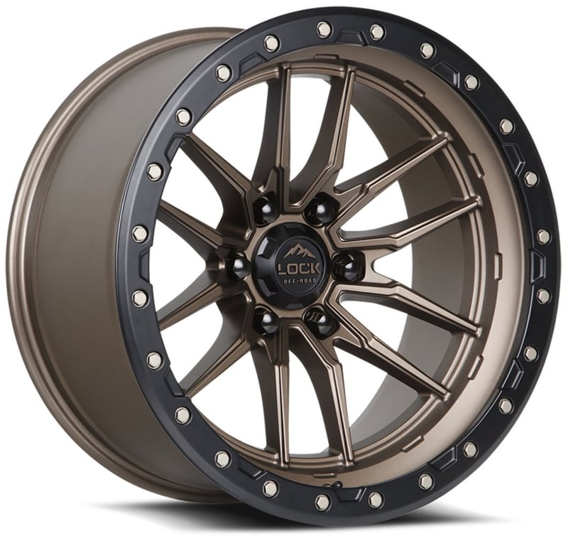 20x9 lock off-road krawler matte bronze w/ matte black ring 8x180 1mm