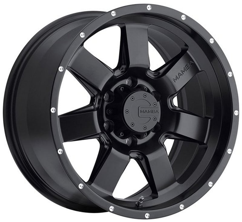 17x9 mamba off-road m14 matte black w/ drilled holes 5x5/127 -12mm