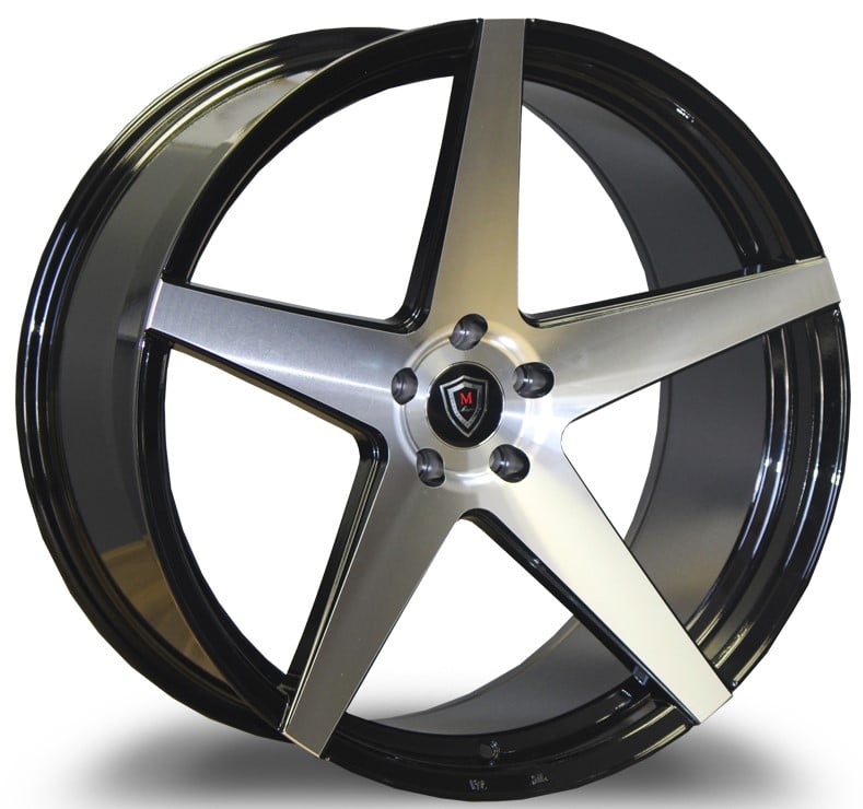 22x10.5 marquee m1001 gloss black machined 5x115 20mm
