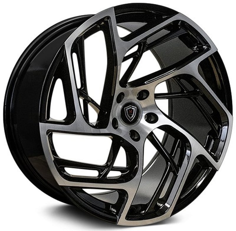 20x10.5 marquee m1002 gloss black machined 5x120 38mm