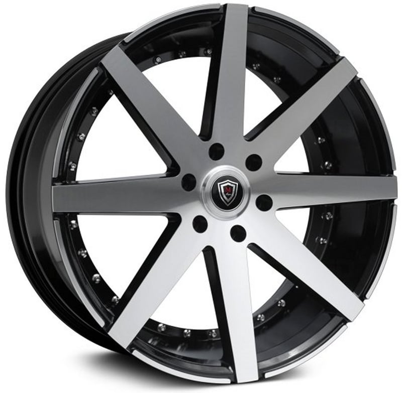 24x10 marquee m3226b gloss black machined 6x135 25mm