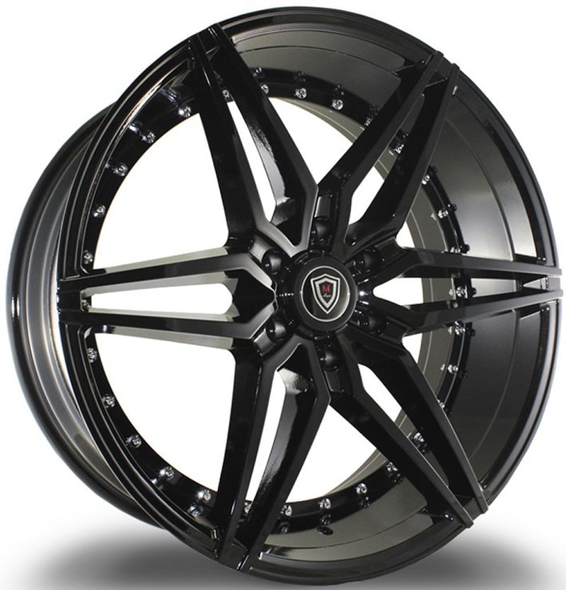 22x9.5 marquee m3259b gloss black 6x135 25mm