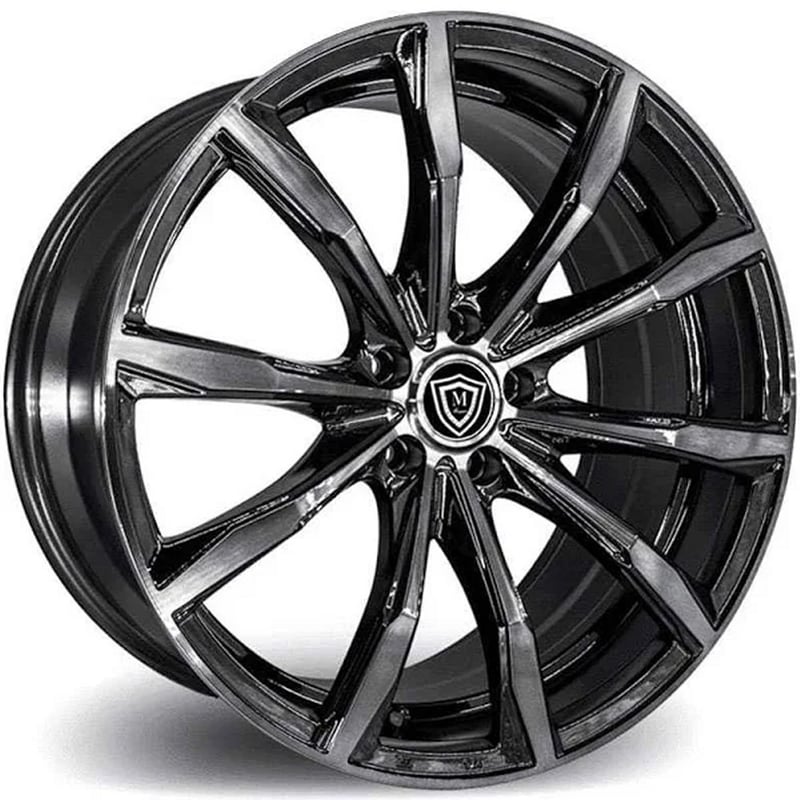 20x8.5 marquee m4408 gloss black w/ smoke machined (flow formed) 5x120 35mm