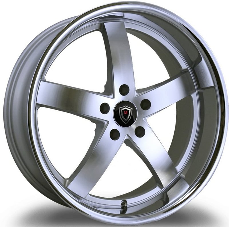 Marquee M5330B Silver Machined w/ Chrome Stainless Steel Lip