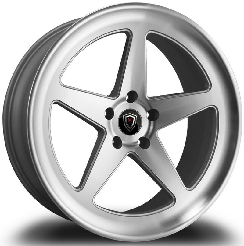 20x9 marquee m9535 silver machined (flow formed) 5x120 35mm