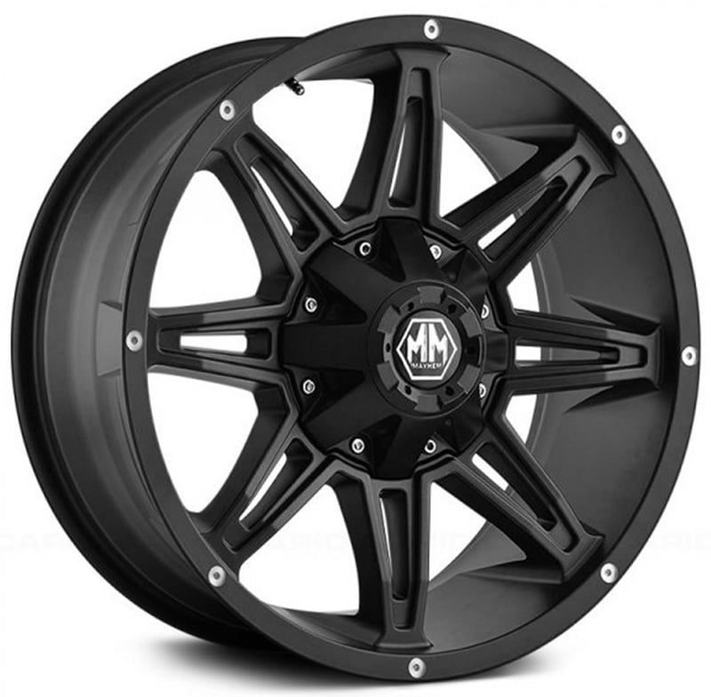 17x9 mayhem rampage 8090mb matte black 8x180 18mm