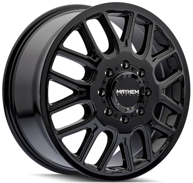 20x8.25 mayhem cogent dually front 8107d gloss black 8x200 115mm 142.0 c.b.