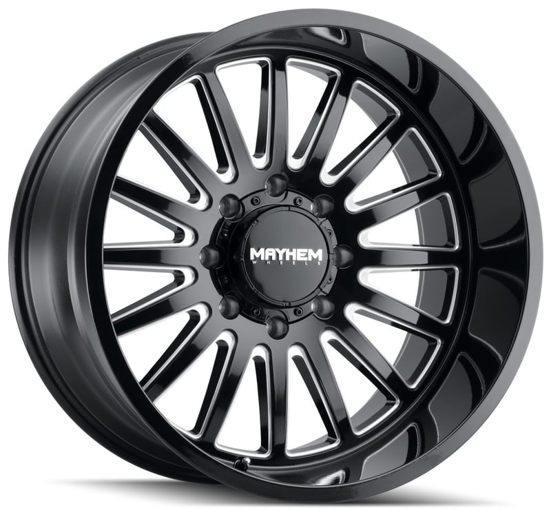 22x12 mayhem utopia 8114 gloss black milled (* may require trimming) 6x5.5/139.7 -44mm