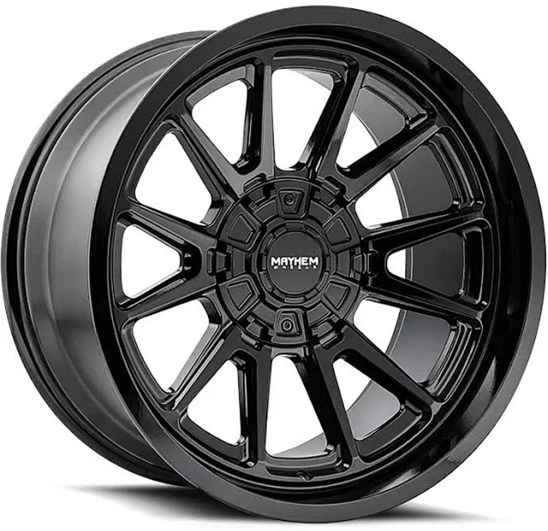 18x9 mayhem intrepid 8116 gloss black 8x180 -12mm